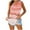Pink, variant on Fashion Women Causal V-Neck Printing Blouse Sleeveless Elegant T-Shirt Summer Tank Tops