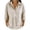 A-Brown, variant on 3/4 Sleeve Fall Tops for Women Shirts Striped Collared Pullover Trendy Clothes Red XL