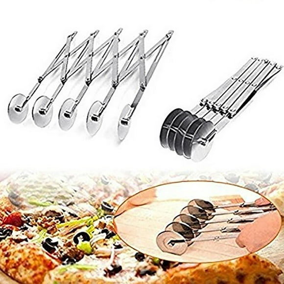 5 Wheels Pizza Cutter Dough Divider Adjustable Pizza Cutter Roller Pastry Knife Cake Baking Tools