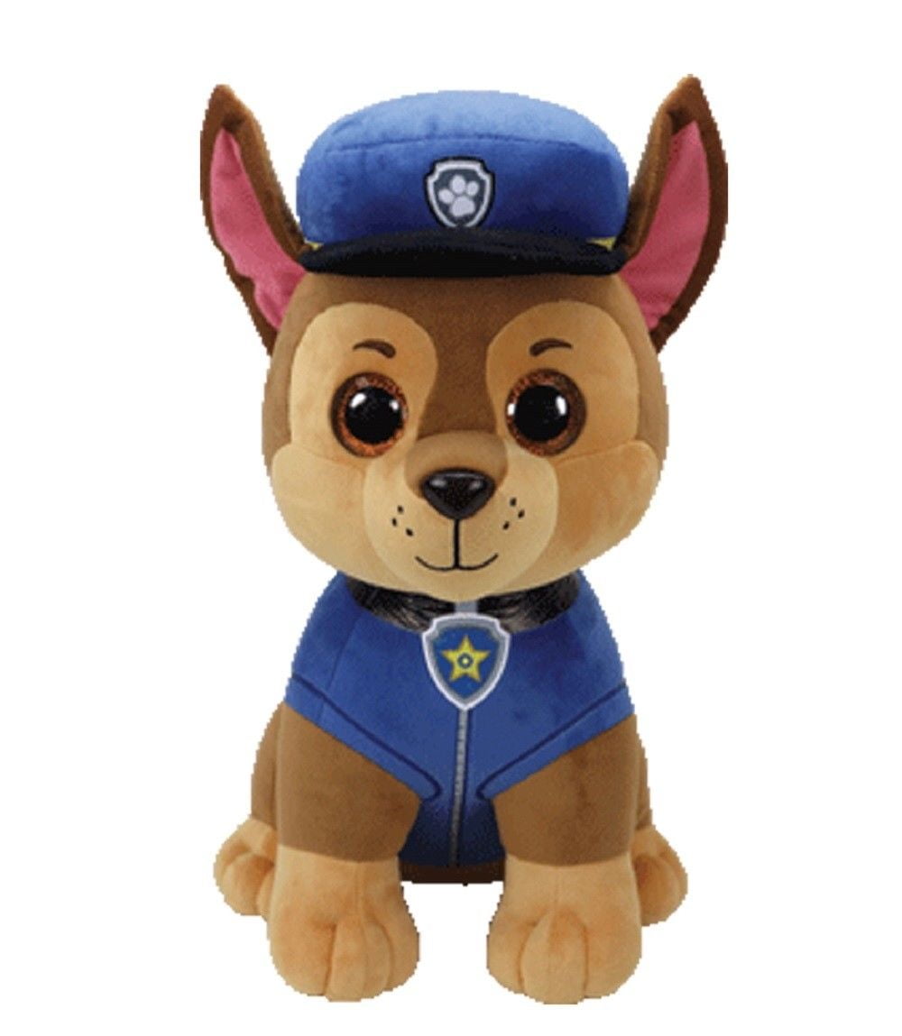 TY CHASE PAW PATROL OFFICIAL BRAND NEW BEANIE BOOS PLUSH SOFT DOG TOY NICK JR 