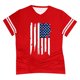 thumbnail image 4 of Fiudx Ropa de Mujer Camiseta Informal con Cuello En V y Mangas Raglán con Estampado Del Día de La Independencia para Mujer, 4 of 5