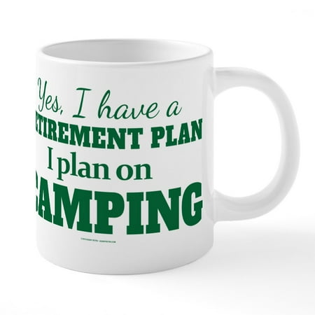 

CafePress - Camping Retirement Plan Mugs - 20 Oz White Ceramic Mega Mug