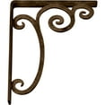thumbnail image 4 of Ekena Millwork 1 1/2"W x 10"D x 12"H Avery Wrought Iron Bracket, (Single center brace), Antiqued Brass, 4 of 8