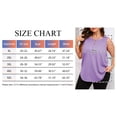 thumbnail image 4 of SWQZVT Womens Tops Summer Plus Size Tank Tops Casual Waffle Crewneck Sleeveless T Shirts Oversize Loose Tunic Tops, 4 of 8