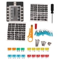 thumbnail image 1 of 10 Way Blade Fuse Box 10‑32V 100A Rated Dustproof Clip On Cover with Red LED Indicator for Car RV Bus Yacht Ship, 1 of 8