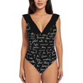 thumbnail image 1 of The Picture Of Dorian Gray ( Beginning Of Ch. 1 ) Deep V-Neck Halter One-Piece Swimsuit Ladies Monokini Beach Bathing Suits, 1 of 5