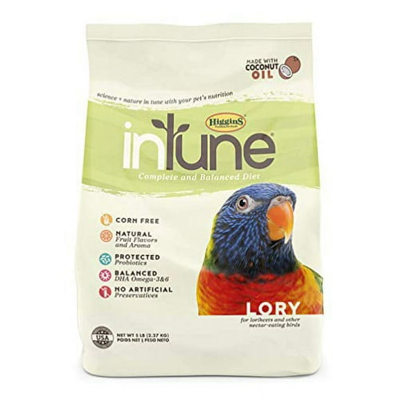Higgins Intune Natural Lory Bird Food, 5 Lb