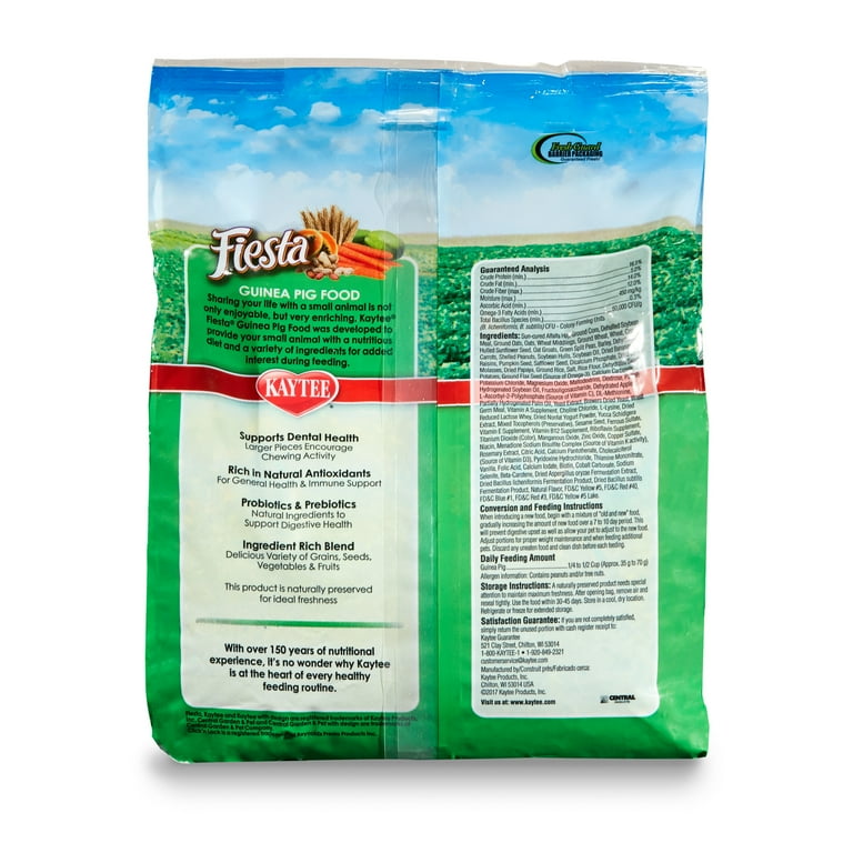 Kaytee fiesta guinea clearance pig food 4.5 lb