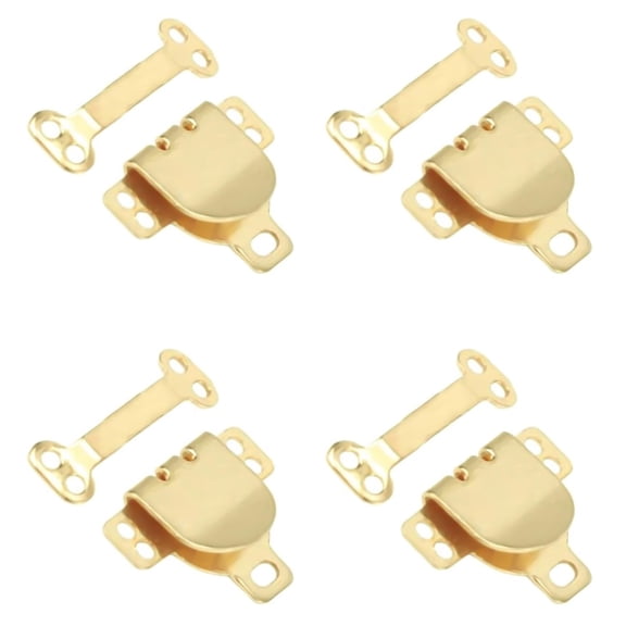 Metal Hooks & Eyes Sewing Hooks and Eyes Closure Assorted for Bra Trousers Skirt Dress and Sewing DIY Craft - 4 Sets in a Pack Gold