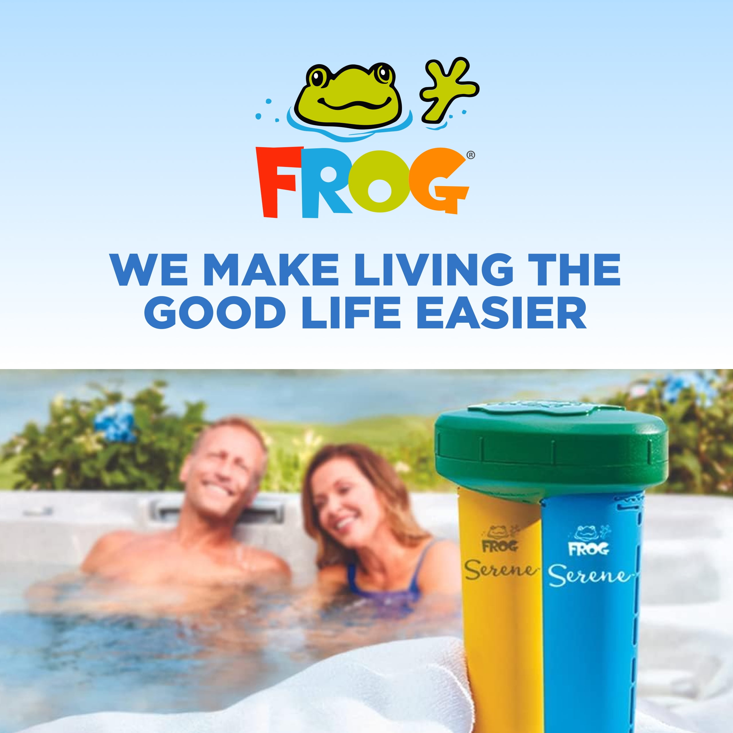 FROG Serene Replacement Mineral Cartridges for Use with Hot Tub FROG Serene Floating Sanitizing System - Prefilled for Quick & Easy Hot Tub Maintenance - 2 Pack