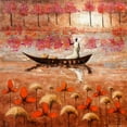 thumbnail image 2 of Rauscher, Michel 20x20 Black Ornate Wood Framed with Double Matting Museum Art Print Titled - Summer River, 2 of 4