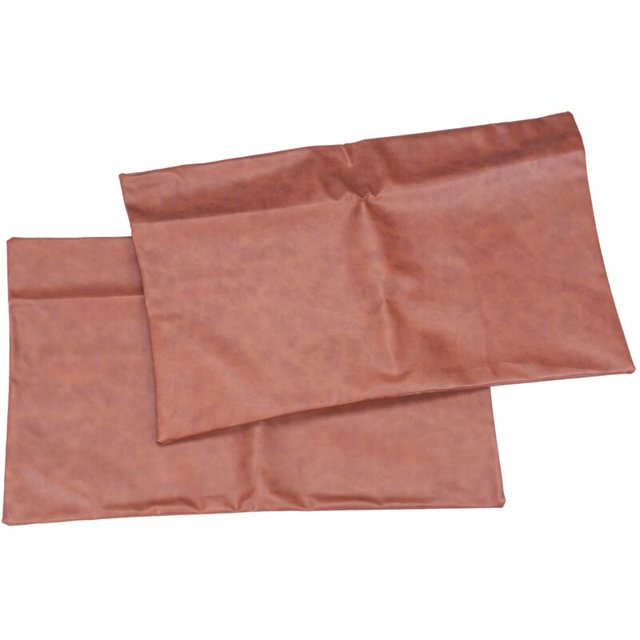 Funda de almohada lumbar decorativa solo para sofá, sofá o cama Cuero sintético lumbar de calidad moderna 100% (12 pulgadas X 20 pulgadas)