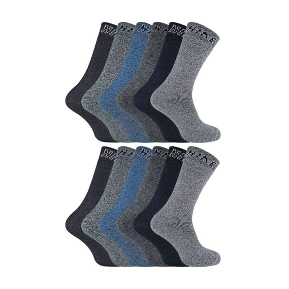 12 Paires de Chaussettes de Randonnée Rembourrées pour Hommes / Sock Snob / Chaussettes de Marche Respirantes