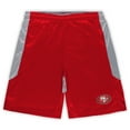 thumbnail image 2 of Men's Fanatics Scarlet San Francisco 49ers Big & Tall Team Logo Shorts, 2 of 3