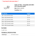 thumbnail image 2 of Cabin Air Filter - Compatible with 2000 - 2013 Chevy Impala 2001 2002 2003 2004 2005 2006 2007 2008 2009 2010 2011 2012, 2 of 2