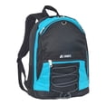 thumbnail image 2 of Everest 17" Two-Tone Backpack w/ Mesh Pockets, Turquoise All Ages, Unisex 3045SH-TURQ/BK, Carrier and Shoulder Book Bag for School, Work, Sports, and Travel, 2 of 2