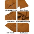 thumbnail image 4 of COOFANDY Mens Tracksuit Casual 2 Piece Quarter Zip Polo Shirt and Shorts Set Athletic Jogging Sports, 4 of 6