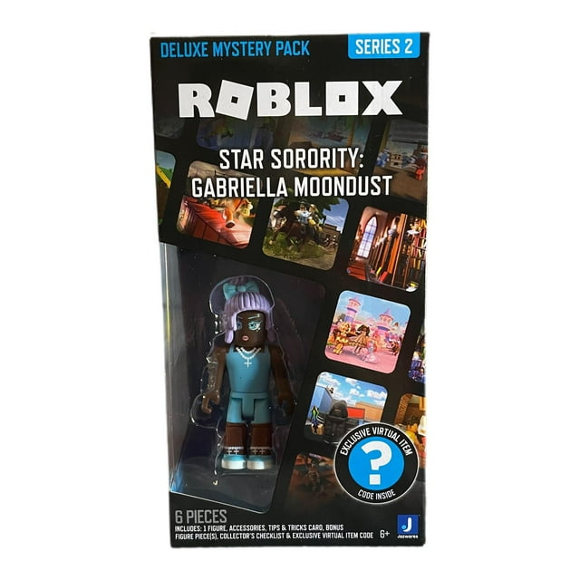 Figura de acción Roblox Deluxe Mystery Pack Series 1 con objeto virtual