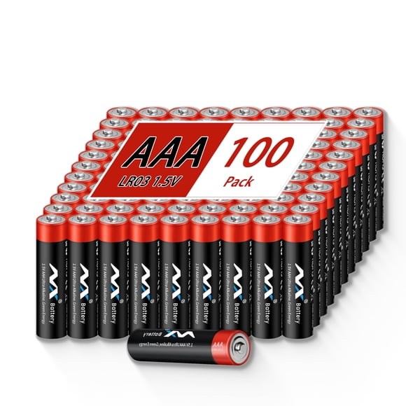Pilas AAA NXBettery Triple de alto rendimiento, paquete de 100