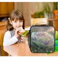 thumbnail image 6 of Insulated Square Lunch Bag with Side Mesh Pocket Fashion Lunch Box Reusable Lunch Tote 10.5" x9.5" x3.5" Rainbow Cabbage, 6 of 6