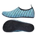thumbnail image 6 of QWKLEAJ Striped Pattern Water Shoes for Women Men Quick-Dry Aqua Socks Swim Beach Barefoot | Yoga Exercise Wear Sport Accessories Pool Camping Must Haves River Hiking Youth Adult Light Blue 6, 6 of 6