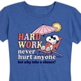 thumbnail image 3 of Peanuts - Hard Work - Women's Short Sleeve Graphic T-Shirt, 3 of 6