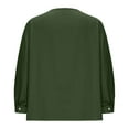 thumbnail image 4 of cocolona Womens Button V Neck Long Sleeve Shirts Dressy Casual Blouses Casual Loose Solid Color Lightweight Tops, 4 of 6
