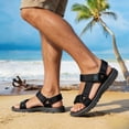 thumbnail image 6 of CHICVOMEY Sandals Men Comfortable Hook and Loop Lightweight Wide Toe Box Non Slip Durable Outdoor Athletic Walking Sandals for Beach Hiking Indoor Outdoor, 6 of 7