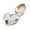 Silver, variant on Gubotare Kids Dress Shoes Girls Toddler/Little Kid Jada Dress Mary Jane Pumps Bow Low Heels Party Wedding Princess Shoes (Silver,2.5)