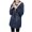 Blue, variant on Dasayo Coat for Women Denim Long Fleece Lined Blue Outdoor Buttons Hooded Jacket Women Jacket L