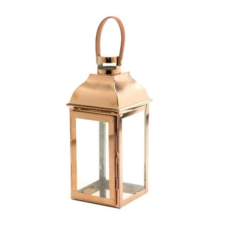 Lantern Hanger - Darice Steel Copper Lantern with Hanger: 12.4 x 5 inches