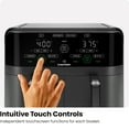 thumbnail image 2 of Chefman Dual Basket Air Fryer w/ Digital Touchscreen, 2 Independent 3 Qt Baskets, Sync Finish - Black, 2 of 18