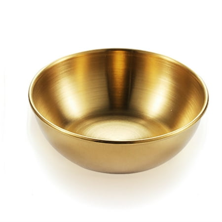 

4 Pieces Stainless Steel Sauce Sushi Dishes Spice Vinegar Plates Dipping Bowls Household Tableware Dessert for Dining Hall Gold