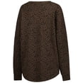 thumbnail image 3 of Women's Gameday Couture Brown Ohio State Buckeyes Leopard Oversized Sweatshirt, 3 of 3