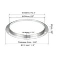 thumbnail image 2 of Uxcell 10" Metal Duct Connector Flange Straight Pipe Exhaust Flange Duct Mounting Plate 2 Pack, 2 of 5