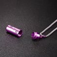 thumbnail image 3 of Colgante de cremación Hugo Soporte de cilindro colgante de Violeta Collar de urna de cremación, 3 of 8
