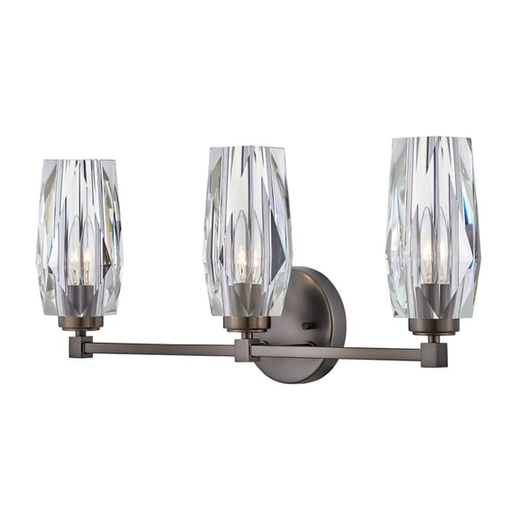 Ana 3 - Light Black Oxide Iron Darkgray Glam / Modern Incandescent Steel Wall Sconce