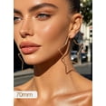 thumbnail image 3 of KeyStyle 14K Gold Plated Large Hoop Earrings for Women Hypoallergenic Stainless Steel Hoops 70mm Christmas Birthday Anniversary Jewelry Gifts, 3 of 11