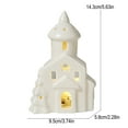 thumbnail image 6 of Ceramic Snow House LED Decor Nordic Christmas Village Tabletop Lamp Creative Festive Centerpiece for Mantel And Shelf Display, 6 of 7