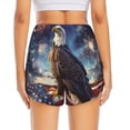 thumbnail image 2 of Lsque Night Sky Bald Eagle Printed Women's Running Shorts with Liner Pockets,Elastic Quick Dry Workout Athletic Gym Yoga Shorts,Womens High Waist Shorts-X-Large, 2 of 9