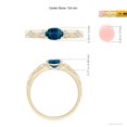 thumbnail image 6 of ANGARA Natural London Blue Topaz Ring with Diamond Accents in 14K Yellow Gold for Women (Size-7x5mm) | November Birthstone, Anniversary, Jewelry Gift for Women | Natural London Blue Topaz Ring, 6 of 11
