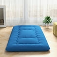 thumbnail image 3 of Infans Twin Futon Mattress Japanese Floor Sleeping Pad Washable Cover Carry Bag Blue, 3 of 7