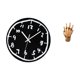 thumbnail image 5 of Reloj de pared,Reloj de pared silencioso y decorativo que no hace tictac,Reloj moderno de 12 pulgadas para pared de casa o oficina,sencillo.,Escultura de mano,Escultura de mano,manos, 5 of 8