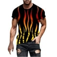 thumbnail image 2 of ALLLIST Spring Tops for Men 2024 Crew Neck Short Sleeve Flame Pullover T-Shirts Casual Printed Men's Shirts, 2 of 5