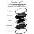 thumbnail image 4 of Key Fob Cover Compatible with Hyundai Kona 2025 2026 Ioniq 9 Grandeur GN7 Elantra Sonata Santa fe Tucson Hybrid Santa Cruz Palisade Solid Metal Car Key Shell, Brown,Black, 4 of 8