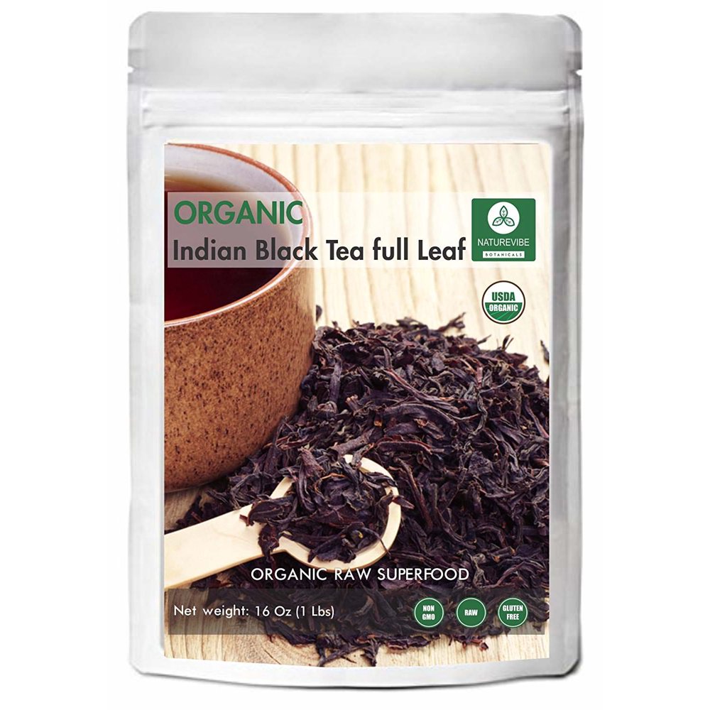 Organic Indian Black Tea Full Leaf (100gm) by Naturevibe Botanicals