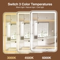 thumbnail image 3 of Strafriture LED Medicine Cabinet Mirror for Bathroom 15.75x23.62 Inch Wall Mounted or Recessed Medicine Cabinet with Lights Mirror and Removable Shelves, 3 of 17