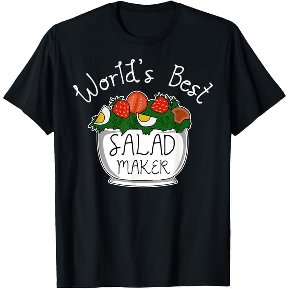 Salad Healthy Food - Foodie Salad T-ShirtMen's and women's gift, black and white T-shirt, size: Extra large S-4XL