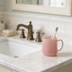 thumbnail image 1 of Vaso para enjuague de cepillo de dientes para lavabo de baño – Vaso de plástico grueso para enjuague bucal con base ancha y estable, fácil de limpiar, ideal para residencias y lavabos de estudiantes, 1 of 6