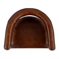 thumbnail image 3 of Pemberly Row Modern Brown Leather And Iron Cushioned Bar Stool, 3 of 17